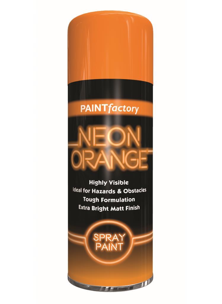 Paint Factory Spray Paint Neon Orange 400ml Paint Factory Spray Paint Neon Orange 400ml